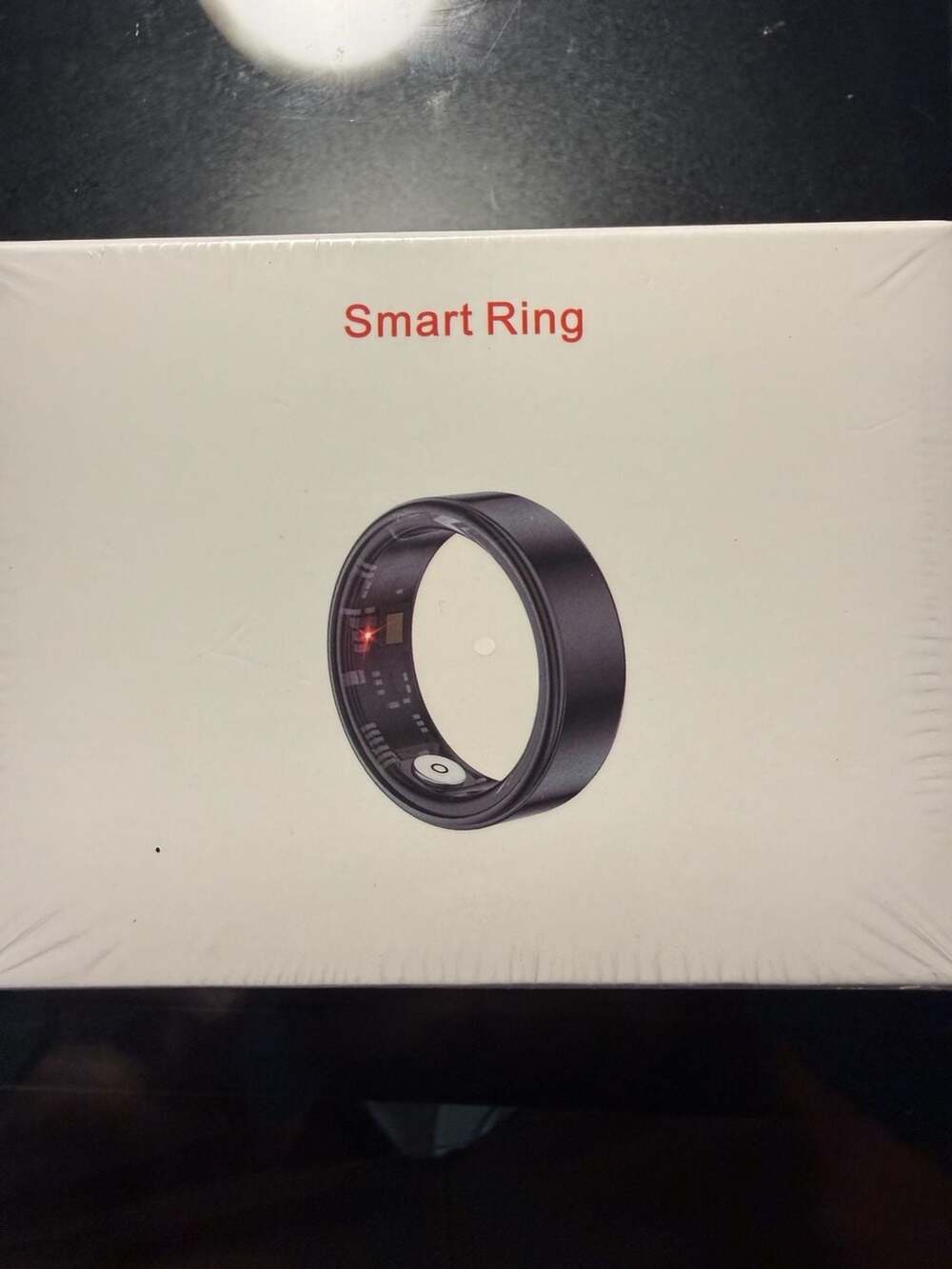 JRing Smart Ring with Charging Case, Black, Size 13
